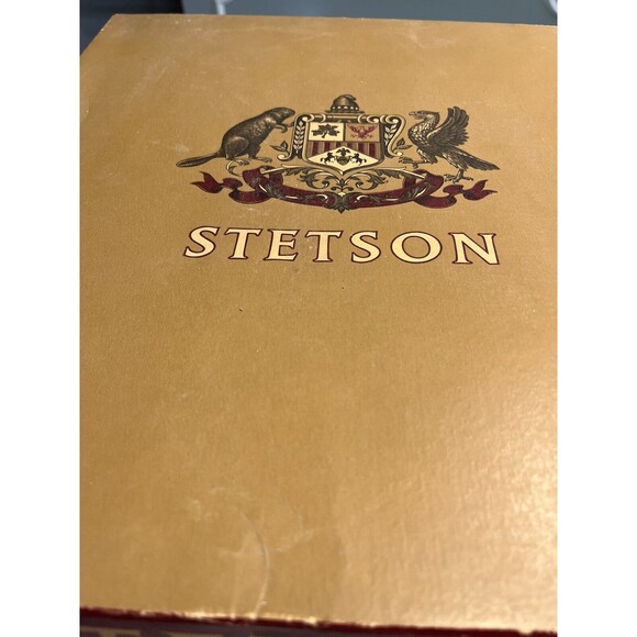 Vtg JOHN B. STETSON Black 3x Beaver STETSONIAN HAT Fedora Men’s Sz 7 1/8 ~ IOB - Picture 8 of 16